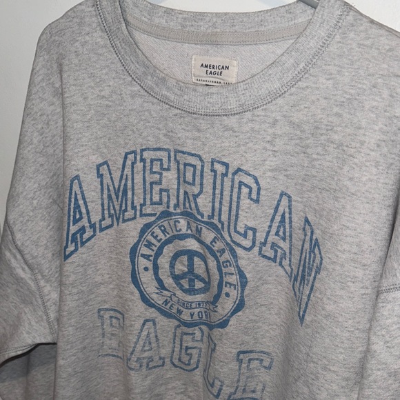 American Eagle Outfitters Heather Gray Crew Neck Sweater - Picture 2 of 3